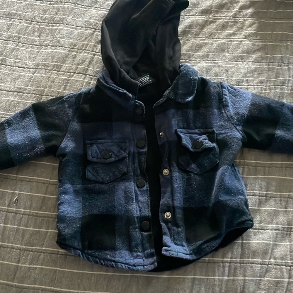 Little Bipsy hooded flannel 3-6 months